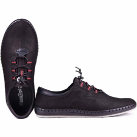 Kampol Zapatos casuales negros para hombre 337/61 4