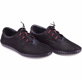 Kampol Zapatos casuales negros para hombre 337/61 6