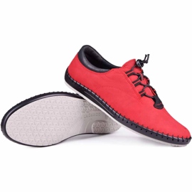Kampol Zapatos casual hombre 337/39 rojo negro 1