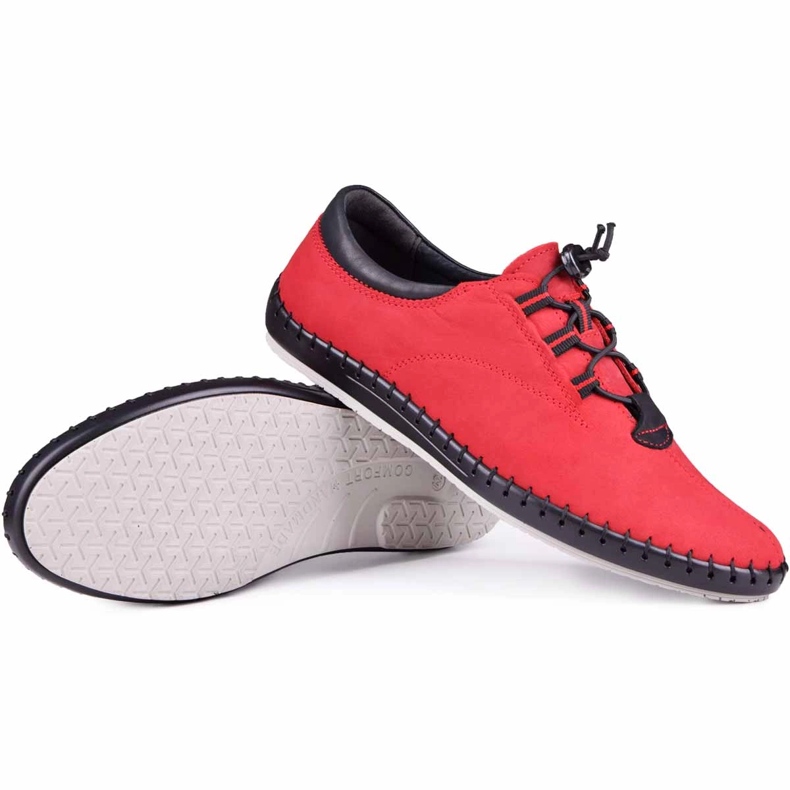 Kampol Zapatos casual hombre 337/39 rojo 1