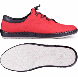 Kampol Zapatos casual hombre 337/39 rojo 2
