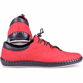 Kampol Zapatos casual hombre 337/39 rojo 3