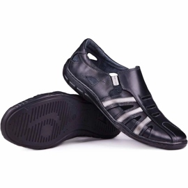 Kampol Zapatos de hombre calados para el verano 16/10 negro 1