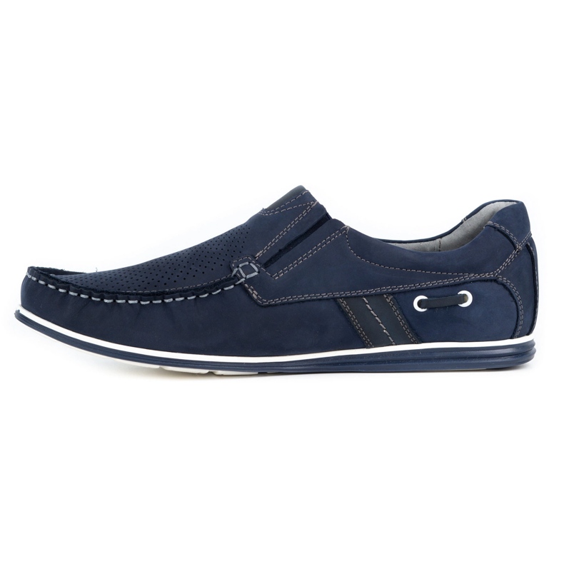 Kampol Mocasines de hombre calados para el verano 53/53 / P azul marino 1 Kampol Mocasines de hombre calados para el verano 53/53 / P azul marino 1