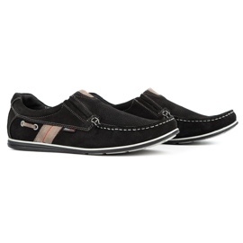 Kampol Mocasines de hombre calados para el verano 53/3 / P negro 3