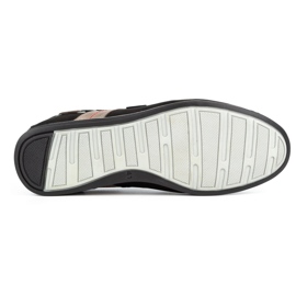 Kampol Mocasines de hombre calados para el verano 53/3 / P negro 4