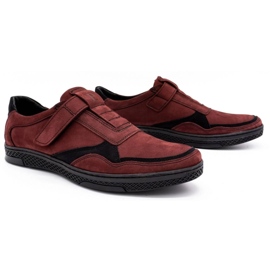 Polbut Zapato casual hombre piel 2102 claret rojo 2