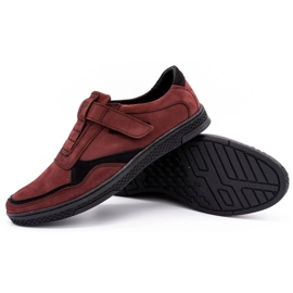 Polbut Zapato casual hombre piel 2102 claret rojo 3