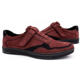 Polbut Zapato casual hombre piel 2102 claret rojo 5