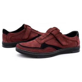 Polbut Zapato casual hombre piel 2102 claret rojo 6