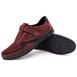 Polbut Zapato casual hombre piel 2102L burdeos rojo 3