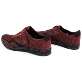 Polbut Zapato casual hombre piel 2102L burdeos rojo 7