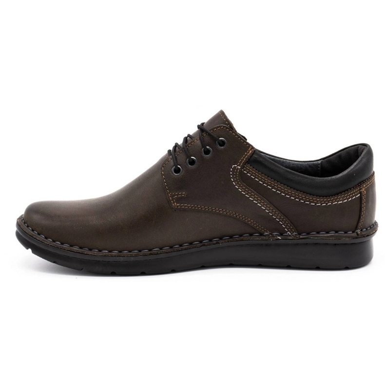Kampol Zapatos casuales de hombre 11 / CZEK marrón oscuro 1