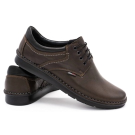 Kampol Zapatos casuales de hombre 11 / CZEK marrón oscuro 4