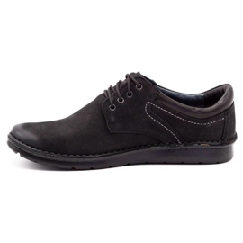 Kampol Zapatos casual hombre 11/3 negro nubuck 2