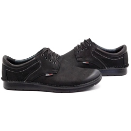 Kampol Zapatos casual hombre 11/3 negro nubuck 6