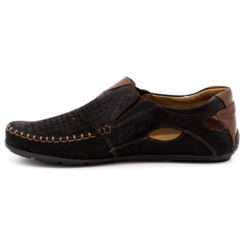 Mario Pala Zapatos de verano mocasín 901 de hombre negro 1