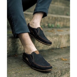 Mario Pala Zapatos de verano mocasín 901 de hombre negro 8