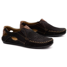 Mario Pala Zapatos de verano mocasín 901 de hombre negro 2
