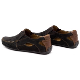 Mario Pala Zapatos de verano mocasín 901 de hombre negro 4