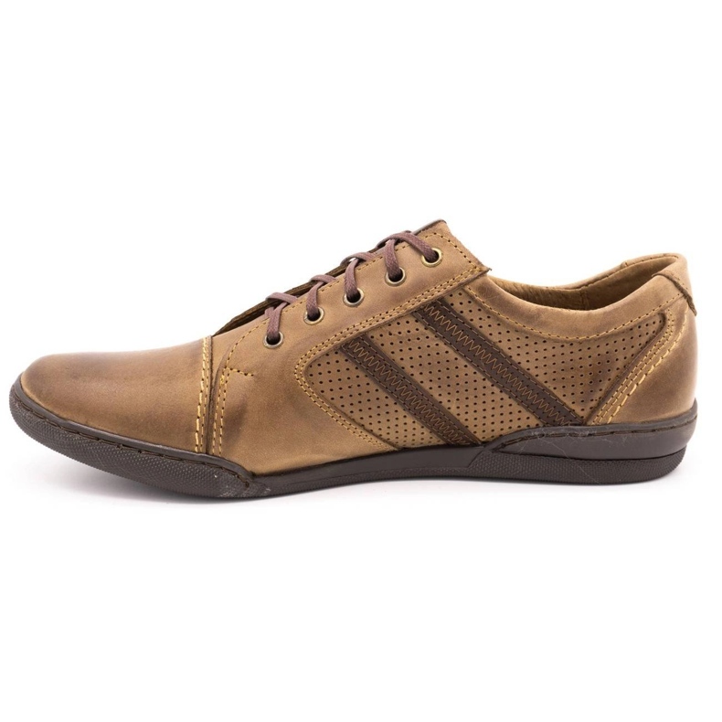 Polbut Zapatos casual hombre R3 Perforation Brown marrón 1 Polbut Zapatos casual hombre R3 Perforation Brown marrón 1