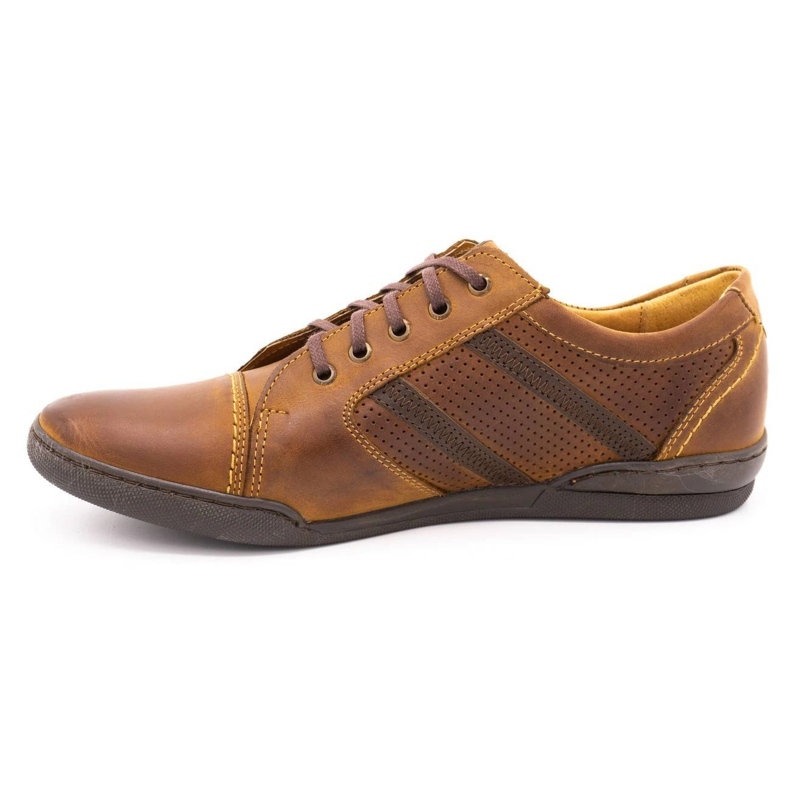 Polbut Zapatos casual hombre R3 Perforation Camel marrón 1 Polbut Zapatos casual hombre R3 Perforation Camel marrón 1