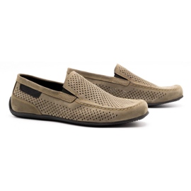 Polbut Mocasines hombre piel 2105P oliva verde 3