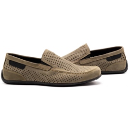 Polbut Mocasines hombre piel 2105P oliva verde 6