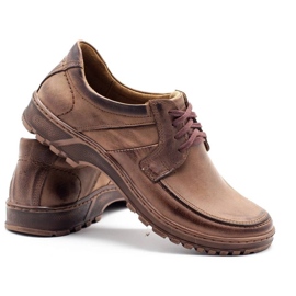 KOMODO Zapatos de cuero para hombre 853 marrón 4