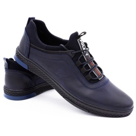 Polbut Zapato casual hombre piel K24 azul marino oscuro 5
