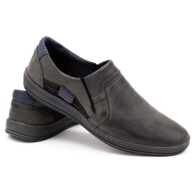 Olivier Mocasines hombre piel 520 gris 4