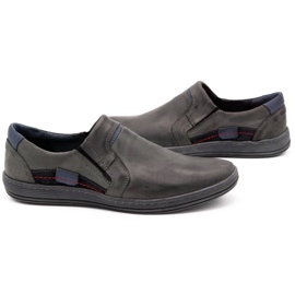 Olivier Mocasines hombre piel 520 gris 5