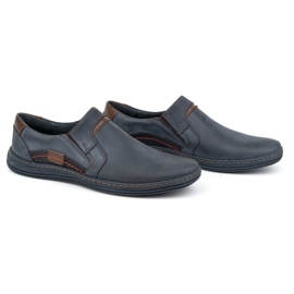 Olivier Mocasines hombre piel 520 azul marino 2