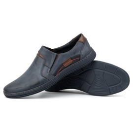 Olivier Mocasines hombre piel 520 azul marino 3