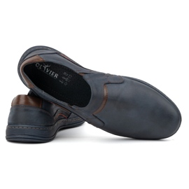 Olivier Mocasines hombre piel 520 azul marino 4