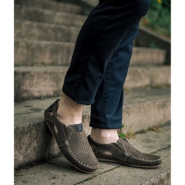 Olivier Zapatos de hombre mocasines 901 verano marrón 8