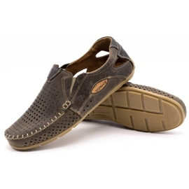 Olivier Zapatos de hombre mocasines 901 verano marrón 3