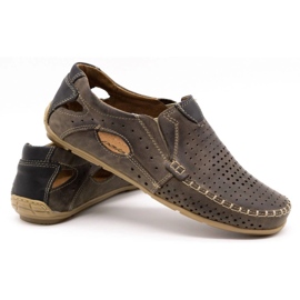Olivier Zapatos de hombre mocasines 901 verano marrón 4