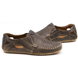 Olivier Zapatos de hombre mocasines 901 verano marrón 5
