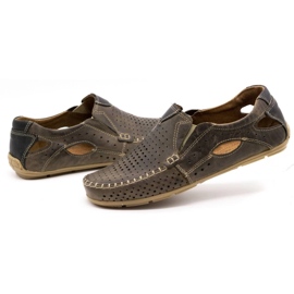 Olivier Zapatos de hombre mocasines 901 verano marrón 6