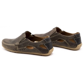 Olivier Zapatos de hombre mocasines 901 verano marrón 7