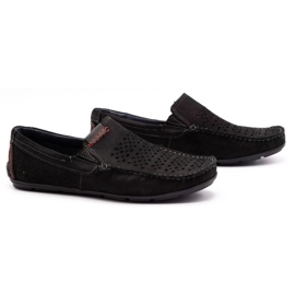 Olivier Zapatos de hombre mocasín 906 para verano negro 2