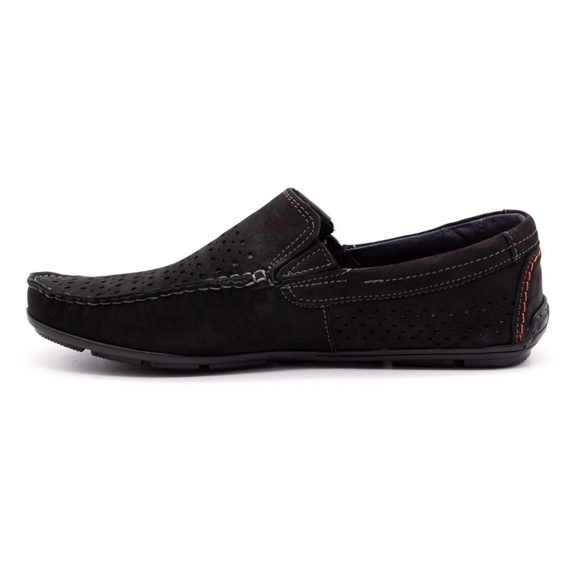 Olivier Zapatos de hombre mocasín 906 para verano negro 1