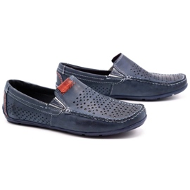 Olivier Zapatos de hombre mocasín 906 para el verano azul marino 2