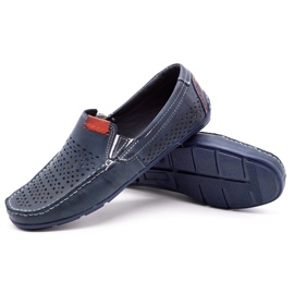 Olivier Zapatos de hombre mocasín 906 para el verano azul marino 3