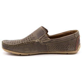 Olivier Zapatos de hombre mocasín 906 para verano marrón 1
