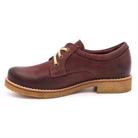 ButBal Zapatos mujer piel 656B burdeos rojo 1