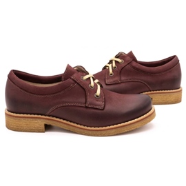 ButBal Zapatos mujer piel 656B burdeos rojo 3