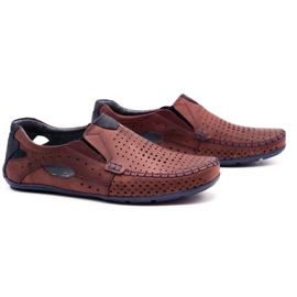 Olivier Zapatos de hombre mocasines 901 verano burdeos rojo 2