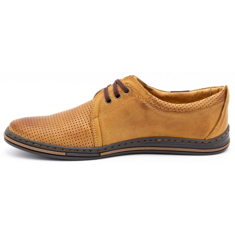Polbut Zapatos de cuero para hombre 343 perforación rojo multicolor naranja 1